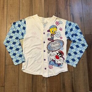 Vintage Tweety Bird Sylvester Shirt Youth Size Medium 1995‎ Freeze